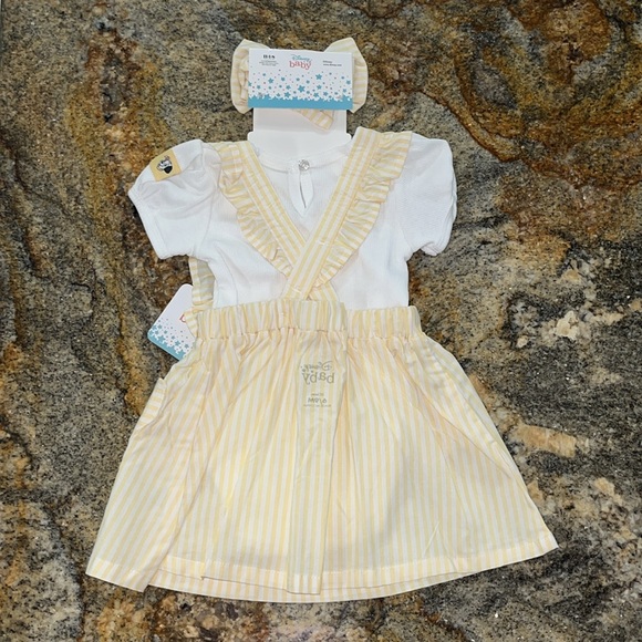 Disney Baby Pinafore Dresses 3pc set 101 Dalmatians - Picture 5 of 11